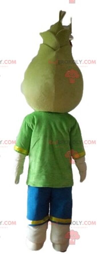 Mascotte de légume vert géant REDBROKOLY avec un barbotine marron / REDBROKO_04176 2