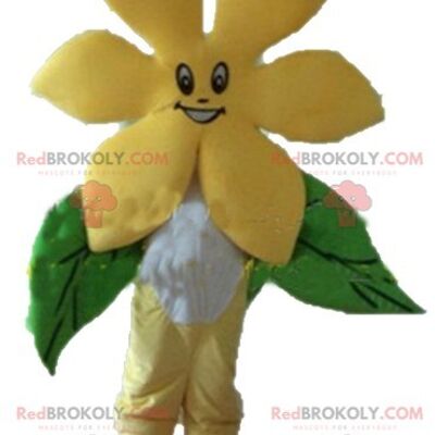 REDBROKOLY mascotte piuttosto gigante arancione e fiore verde / REDBROKO_04194