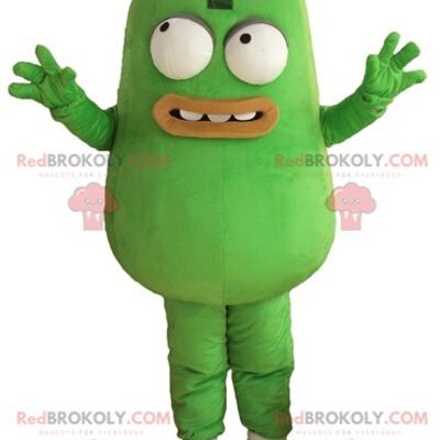 Mascota gigante de patata verde REDBROKOLY con lazo rojo / REDBROKO_04205