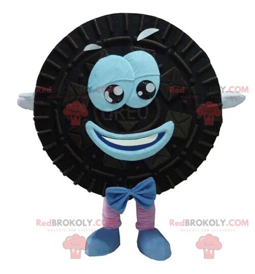 Oreo REDBROKOLY mascot round black cake / REDBROKO_04232