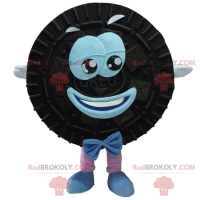Oreo REDBROKOLY mascot round black cake / REDBROKO_04232