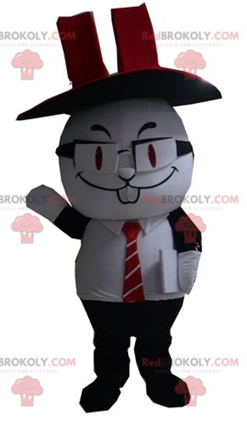 Giant black and white ballpoint pen REDBROKOLY mascot / REDBROKO_04239