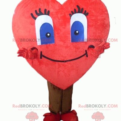 Mascotte REDBROKOLY cuore rosso gigante e carino / REDBROKO_04283
