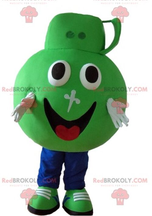 REDBROKOLY mascot big man gray green and orange monster / REDBROKO_04345