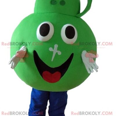 REDBROKOLY mascotte omone mostro grigio verde e arancione / REDBROKO_04345