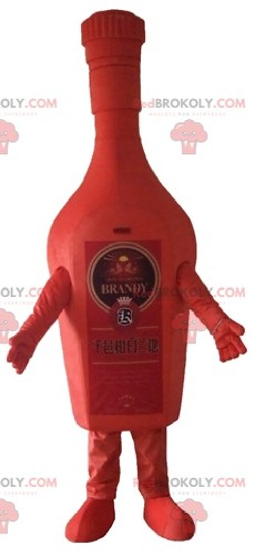 Giant liquor wine bottle REDBROKOLY mascot / REDBROKO_04347