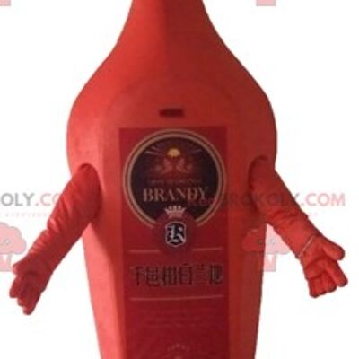 Giant liquor wine bottle REDBROKOLY mascot / REDBROKO_04347