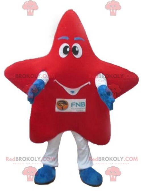 Very beautiful giant blue star REDBROKOLY mascot / REDBROKO_04358
