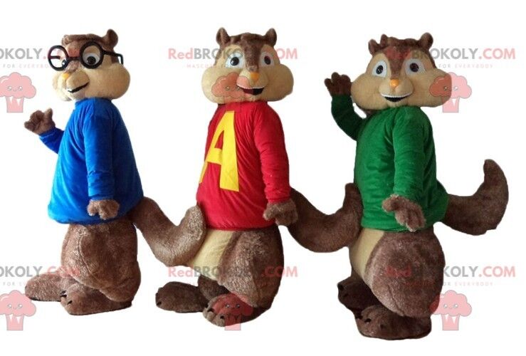 Compra 3 mascotas de ardilla REDBROKOLY de Alvin y las Ardillas