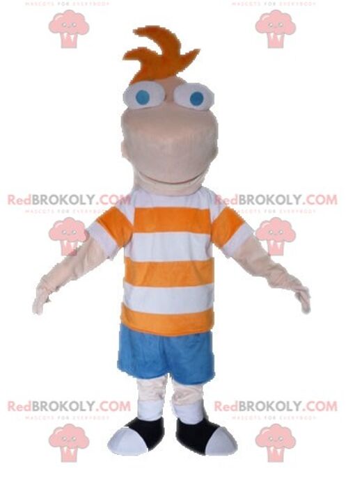 Phineas REDBROKOLY mascot from the TV series Phineas and Ferb / REDBROKO_04473