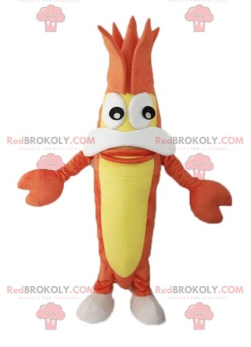 Yellow and orange flying fish REDBROKOLY mascot / REDBROKO_04491
