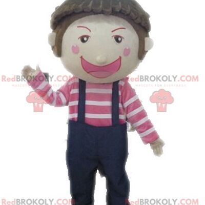 REDBROKOLY mascotte ragazza bionda con un vestito rosa / REDBROKO_04535