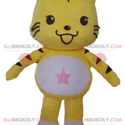 Mascota de REDBROKOLY tigre amarillo y negro. Felino mascota REDBROKOLY / REDBROKO_04548