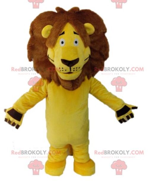 Giant lion REDBROKOLY mascot. Feline REDBROKOLY mascot / REDBROKO_04551