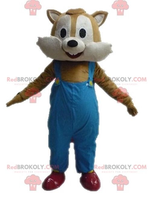 Brown teddy bear REDBROKOLY mascot costume / REDBROKO_04578
