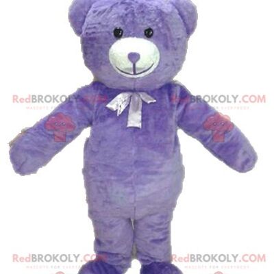 Funny and colorful pink purple and blue butterfly REDBROKOLY mascot / REDBROKO_04584