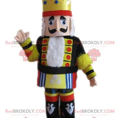 Mascotte de roi bouffon REDBROKOLY en tenue colorée / REDBROKO_04646