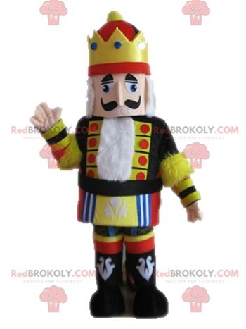 Mascotte de roi bouffon REDBROKOLY en tenue colorée / REDBROKO_04646 1