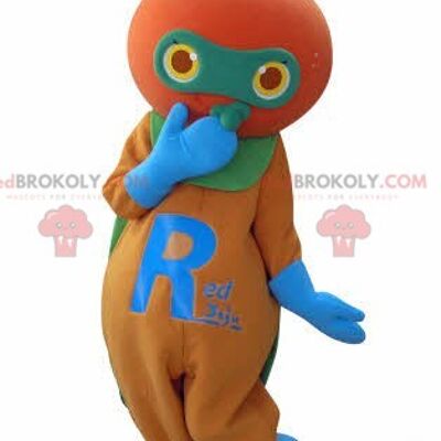 Green and yellow monkey REDBROKOLY mascot. Futuristic animal REDBROKOLY mascot / REDBROKO_04704