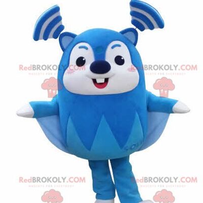 Purple flying squirrel REDBROKOLY mascot laughing air / REDBROKO_04718