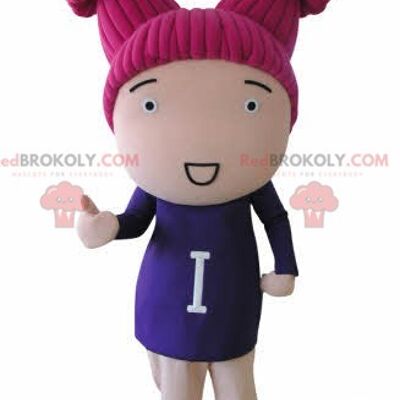 Baby doll REDBROKOLY mascot with green hair / REDBROKO_04724