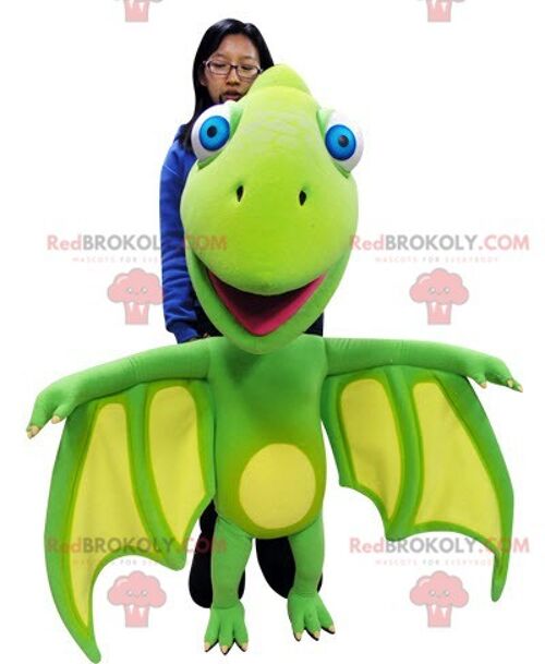Giant orange dinosaur dragon REDBROKOLY mascot / REDBROKO_04747