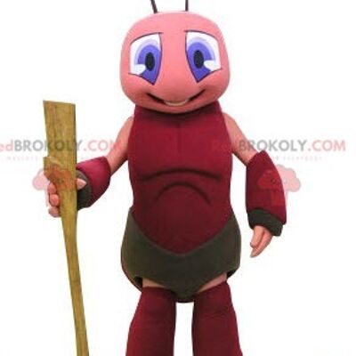 Mascotte REDBROKOLY della formica arancione e rosa. Insetto REDBROKOLY mascotte / REDBROKO_04945