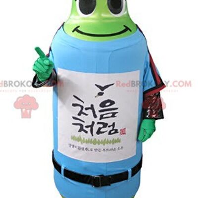 Green bottle REDBROKOLY mascot in sportswear / REDBROKO_05027
