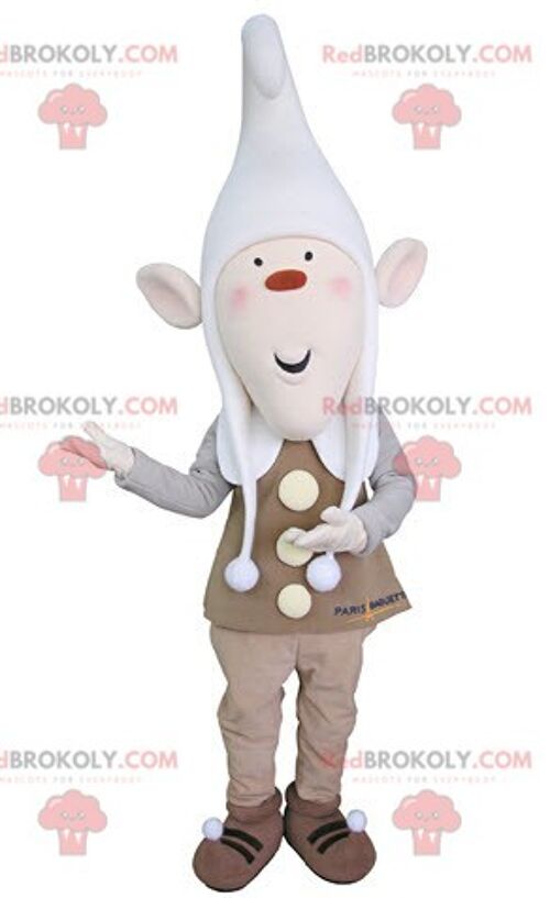 Leprechaun REDBROKOLY mascot with pointy ears and a cap / REDBROKO_05050