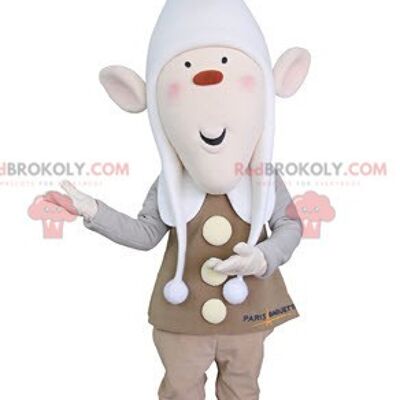 Leprechaun REDBROKOLY mascot with pointy ears and a cap / REDBROKO_05050