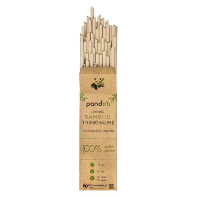 Cannucce monouso a base di fibre vegetali | 50 pezzi