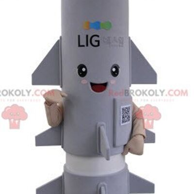Giant gray phone walkie talkie REDBROKOLY mascot / REDBROKO_05212