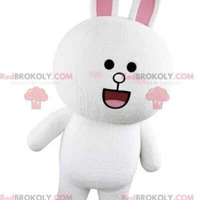 Big round and cute white man REDBROKOLY mascot / REDBROKO_05252