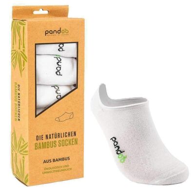 Bambus Socken | Füßlinge | 6er Pack | Weiß | Größe 35-38