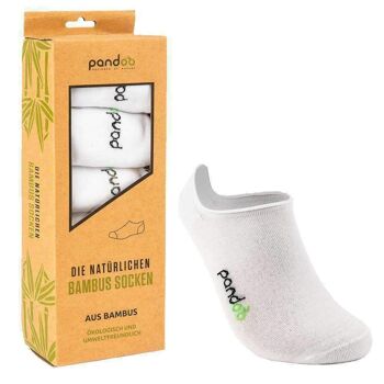 chaussettes en bambou | Chaussons | Lot de 6 | Blanc | Taille 39-42 1