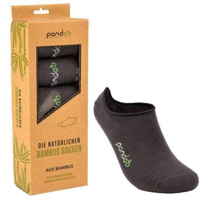 Bambus Socken | Füßlinge | 6er Pack | Grau | Größe 35-38