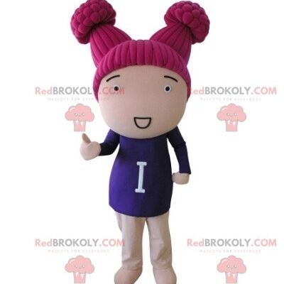 Mascotte REDBROKOLY Charlotte Fraise Célèbre Fille Rose / REDBROKO_05397