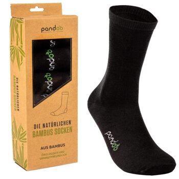 chaussettes en bambou | entreprise | Lot de 6 | Noir | Taille 35-38 1