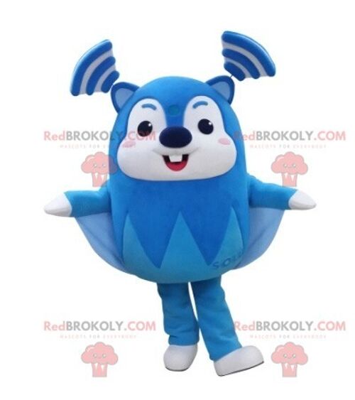 Cat REDBROKOLY mascot with wall eyes. Blue teddy bear REDBROKOLY mascot / REDBROKO_05421