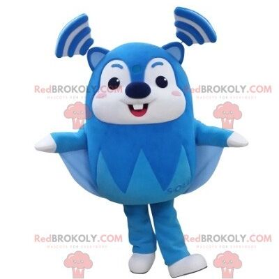 Cat REDBROKOLY mascot with wall eyes. Blue teddy bear REDBROKOLY mascot / REDBROKO_05421