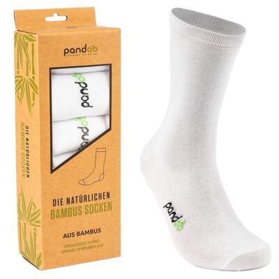 calcetines de bambú | negocio | paquete de 6 | Blanco | Talla 43-46
