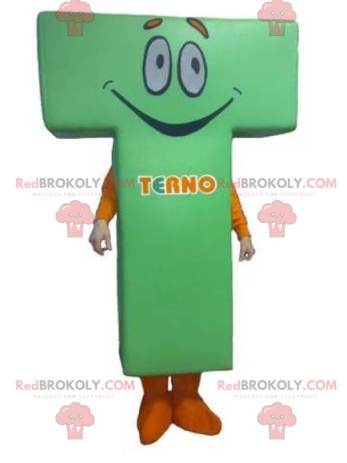 Very fun yellow green and blue robot REDBROKOLY mascot / REDBROKO_05482