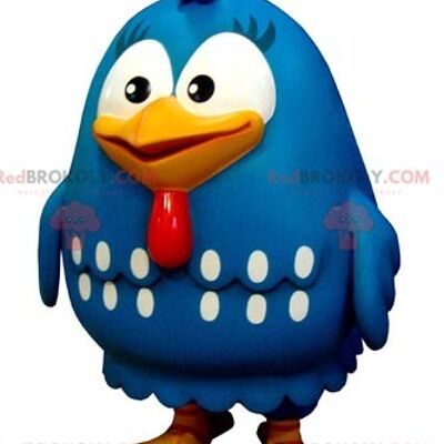 Smiling blue snowman REDBROKOLY mascot. Blue rabbit REDBROKOLY mascot / REDBROKO_05484