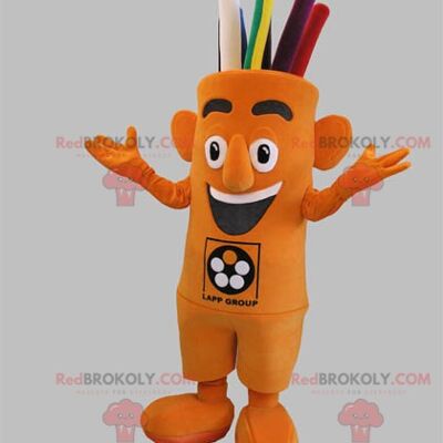 Kapo Chocolate boy REDBROKOLY mascot with a chocolate bar / REDBROKO_05488