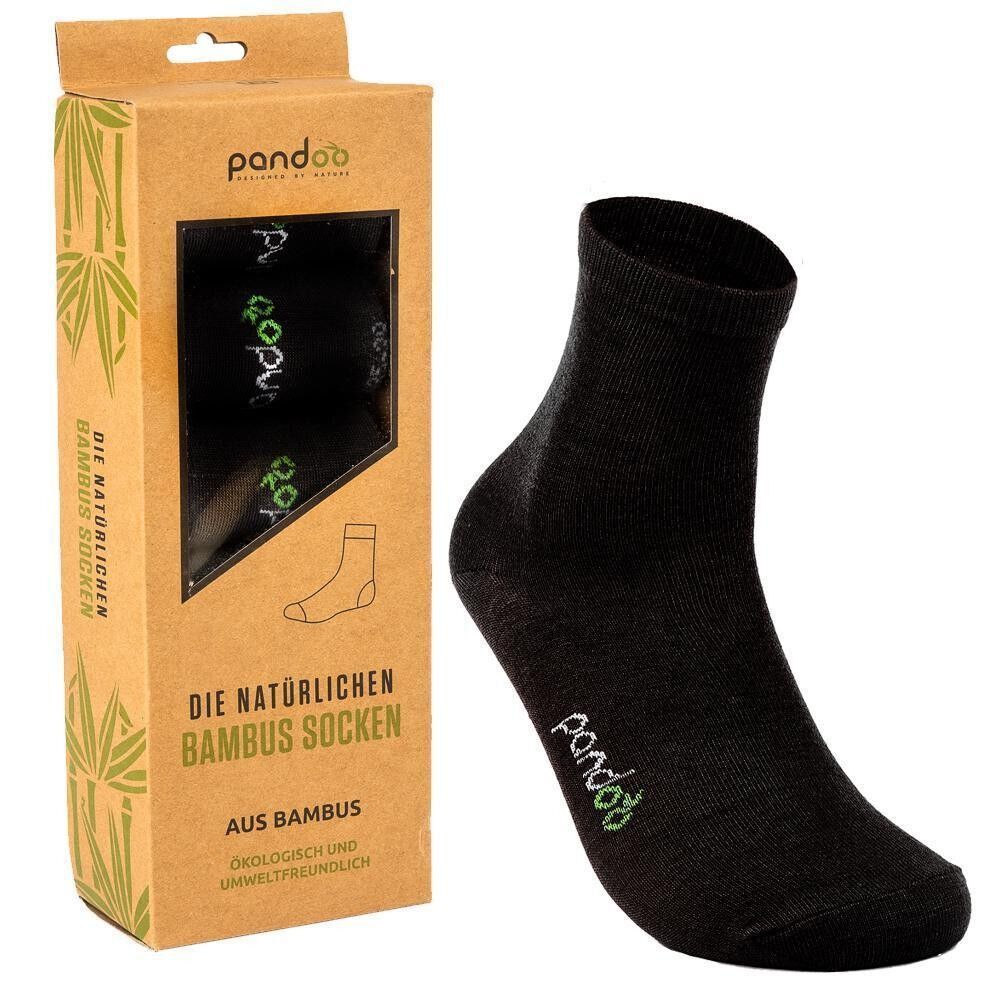 Calcetines deportivos de bambú | Paquete de 6 | Negro | Talla 35-38