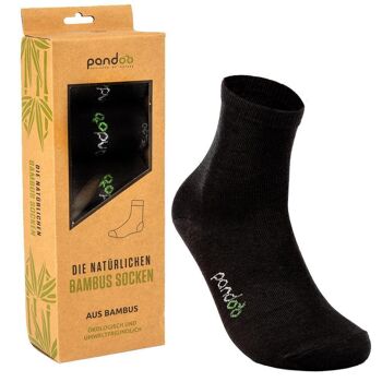 Chaussettes de sport en bambou | Lot de 6 | Noir | Taille 39-42 1