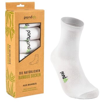 Chaussettes de sport en bambou | Lot de 6 | Blanc | Taille 43-46 1