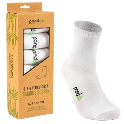 Chaussettes de sport en bambou | Lot de 6 | Blanc | Taille 43-46