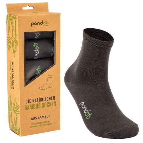Bambus Sportsocken | 6er Pack | Grau | Größe 35-38