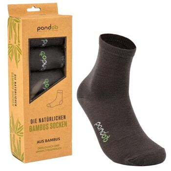 Chaussettes de sport en bambou | Lot de 6 | Gris | Taille 43-46 1